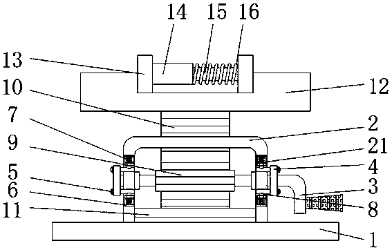 Hardware fitting anti-shaking device for grinding of grinding materials and grinding tools