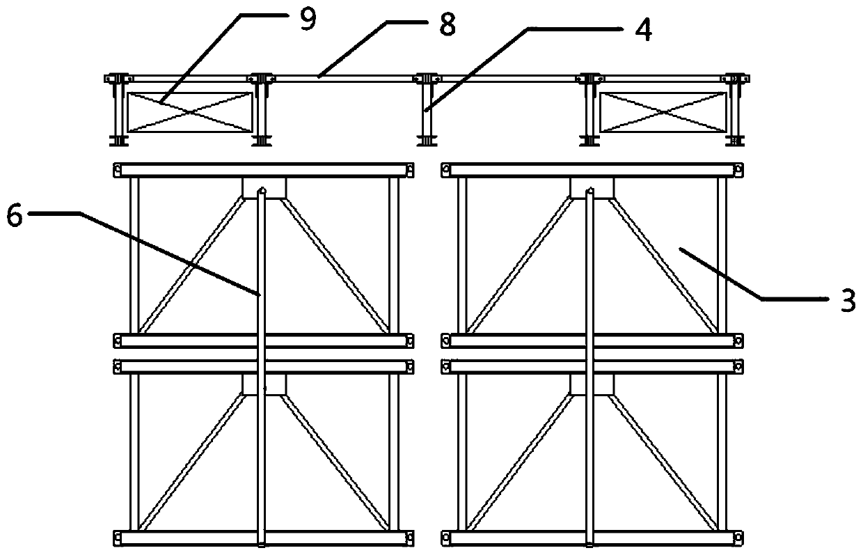 Novel unit truss type concrete frame structure formwork supporting system and construction method thereof
