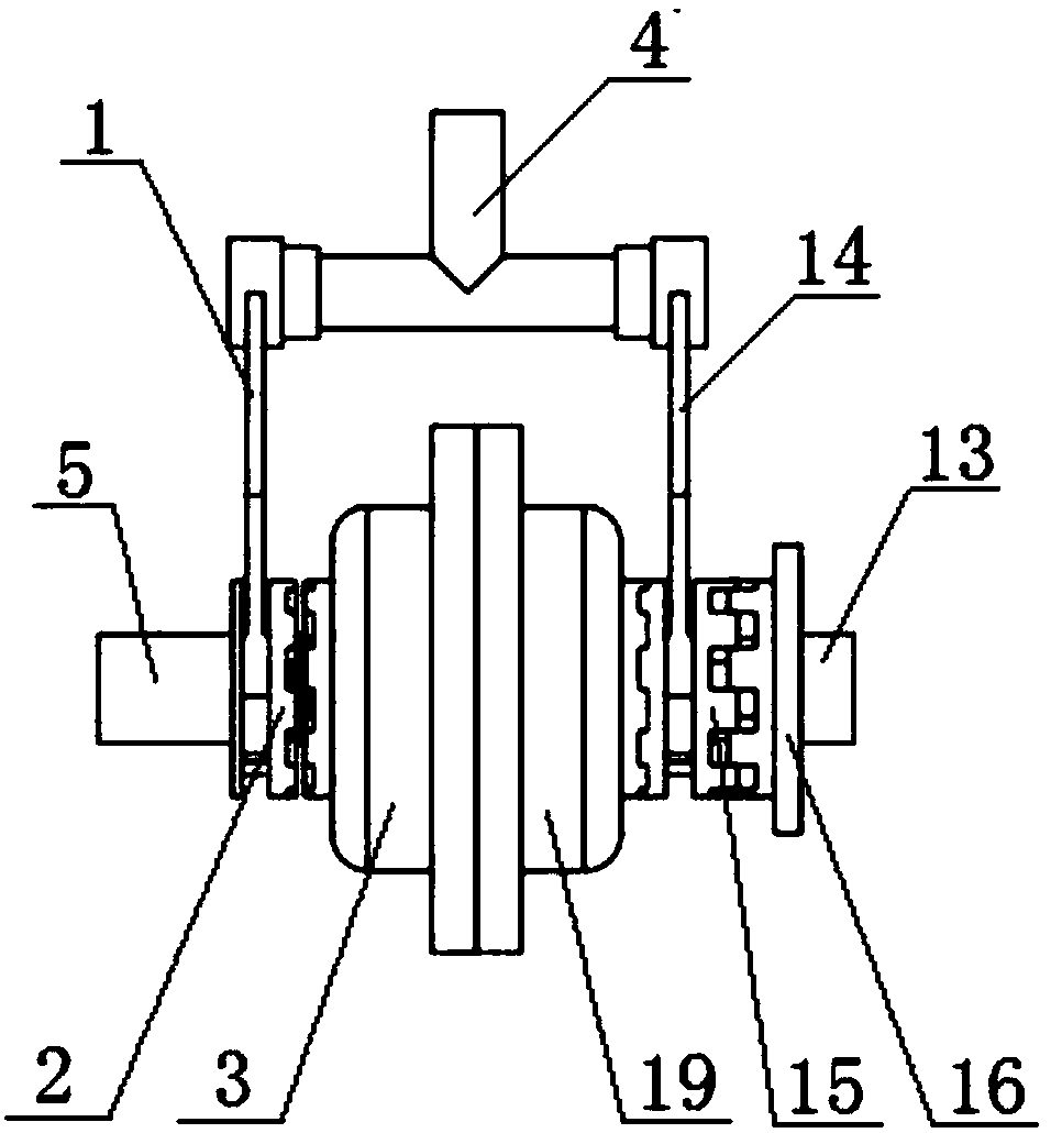 Reversing device for in-situ steering of vehicle driven by single engine