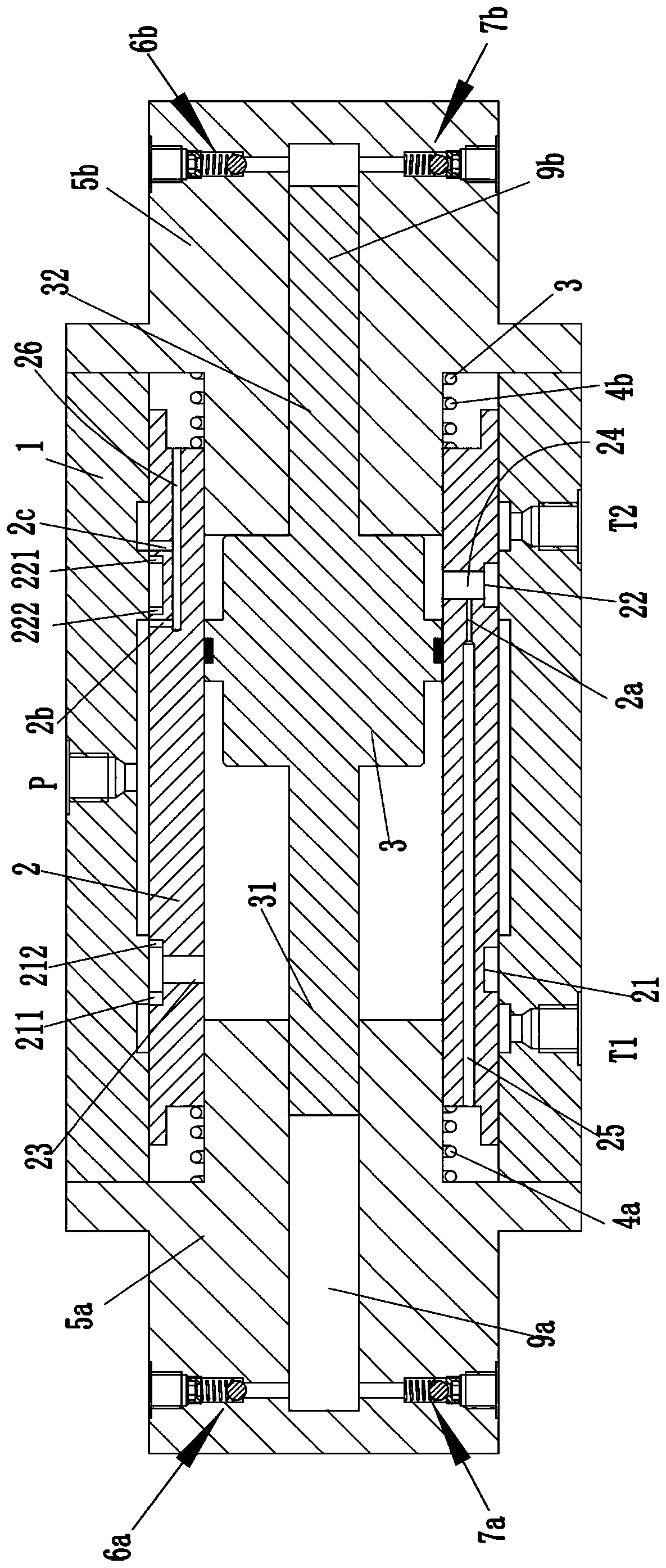 High-pressure water pump with compact volume