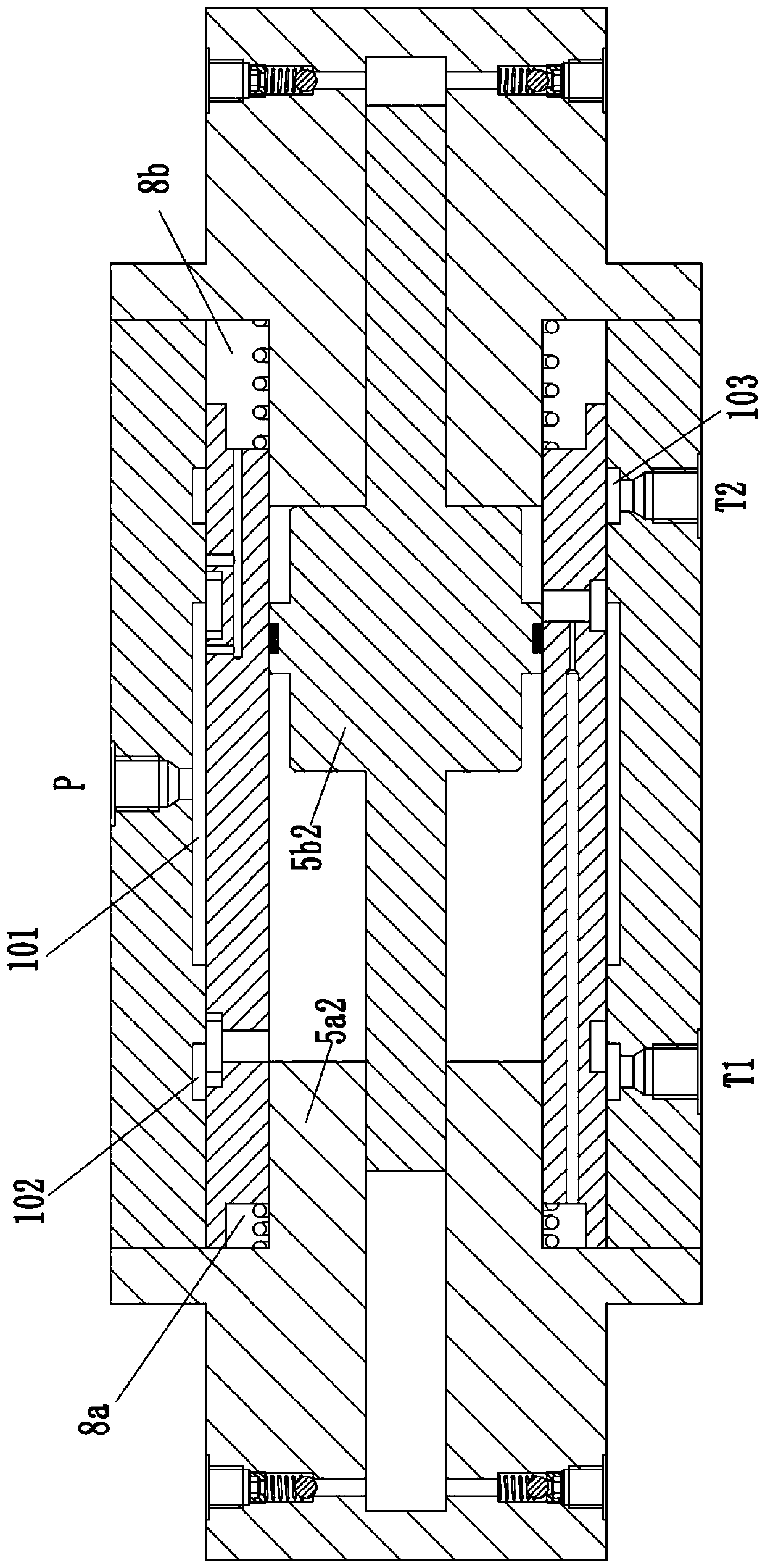 High-pressure water pump with compact volume