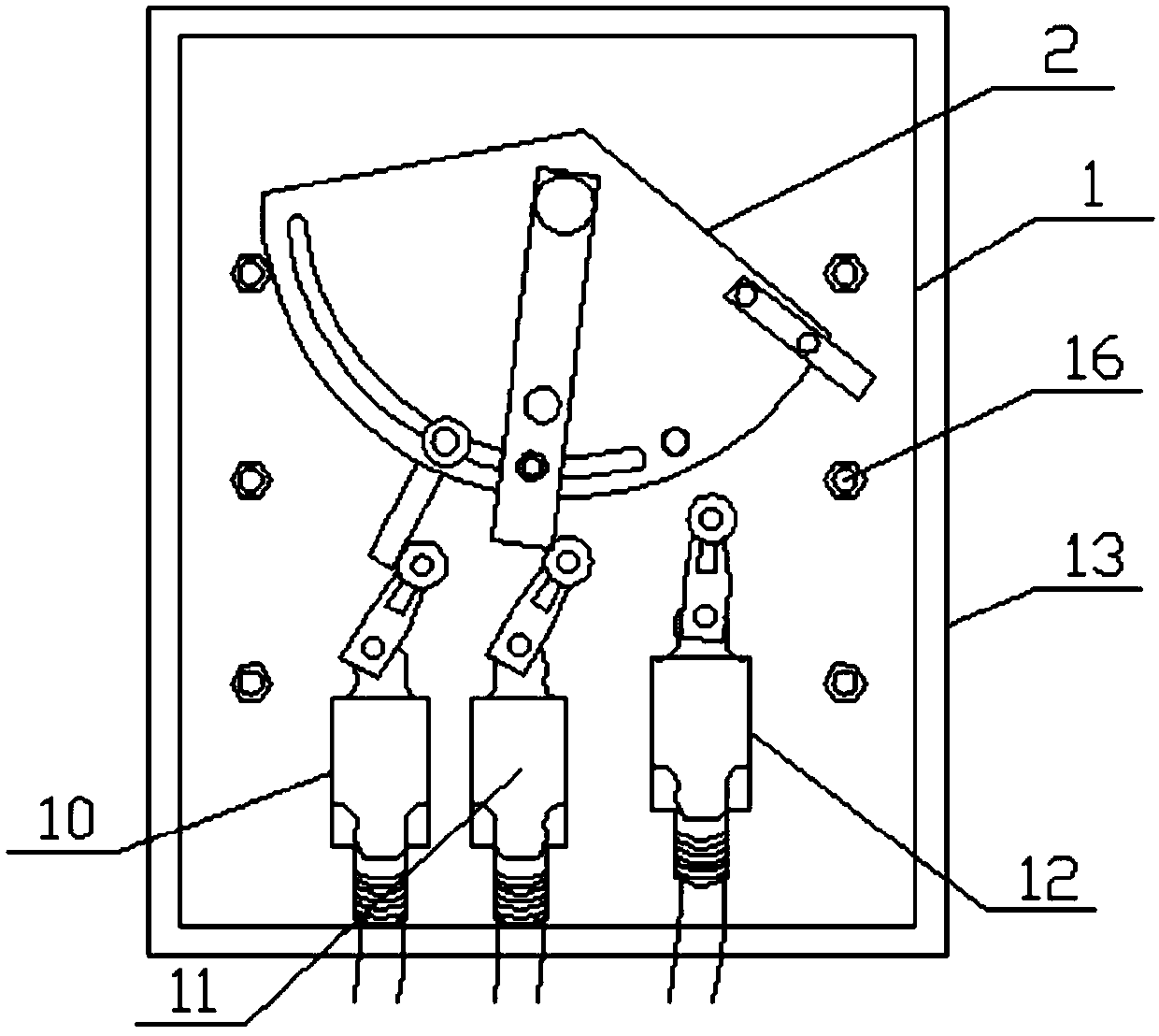 Main steam door switch in-place feedback structure