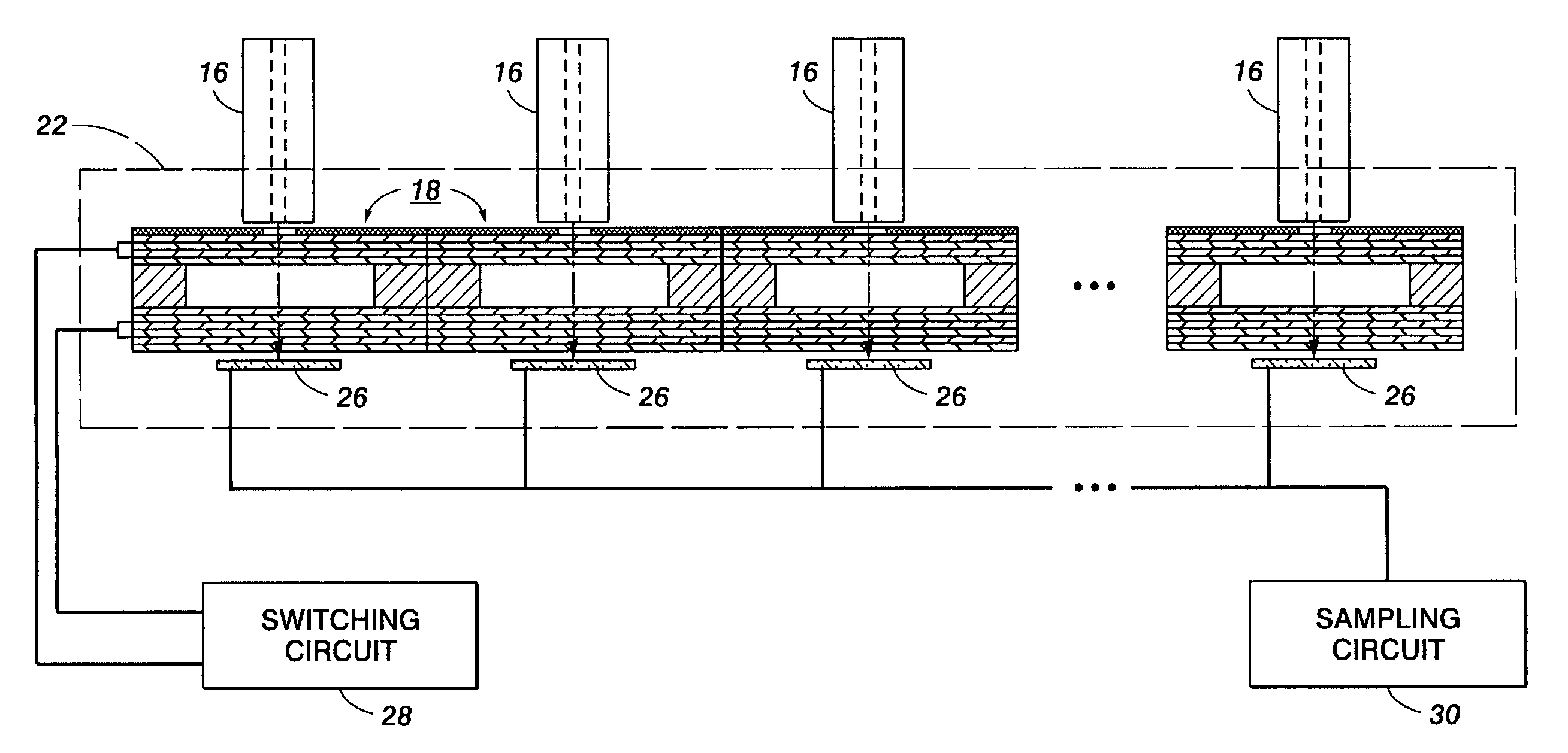 Full width array mechanically tunable spectrophotometer