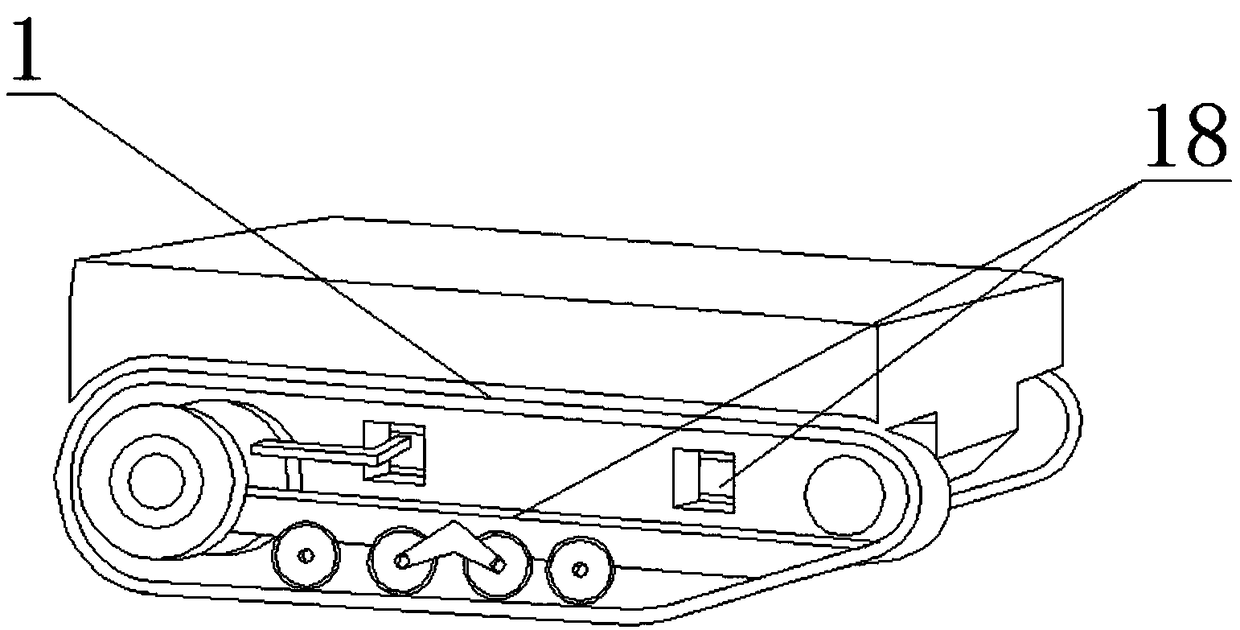 A caterpillar vehicle for a lifting platform with a loading and unloading platform