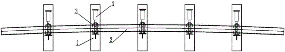 Steel box girder arc-shaped U rib installing and positioning method