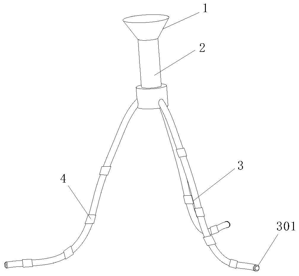 Track type hose suitable for oil tank floating roof water drainage