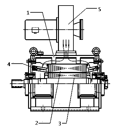 High-speed motor strong air cooling structure