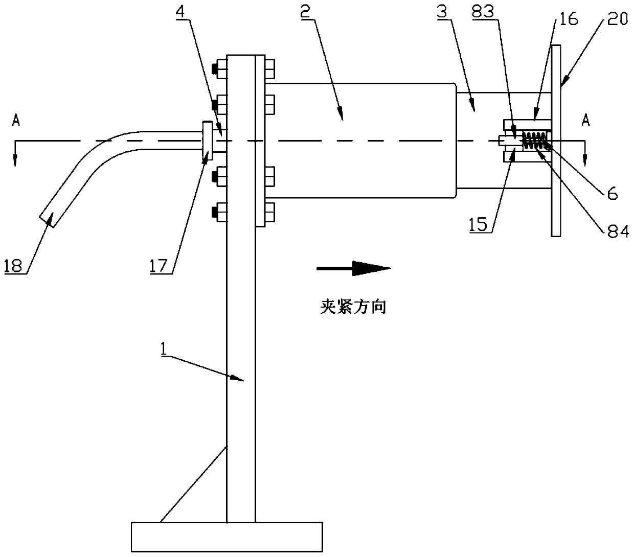 Positioning mechanism for agricultural and forestry large-dimension round timber processing