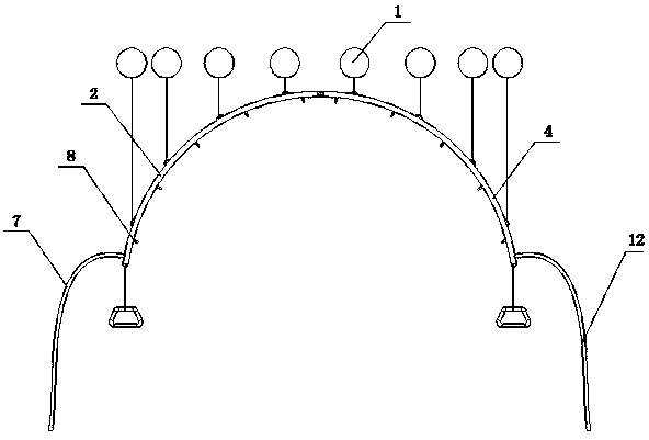 Suspension pesticide sprayer for fruit tree at high position