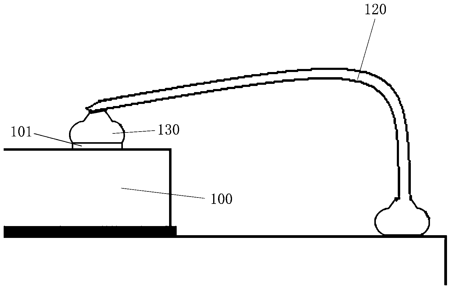 Convex spot wire bonding method