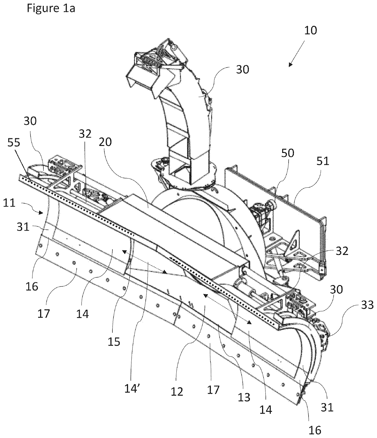 Snow plow-blower