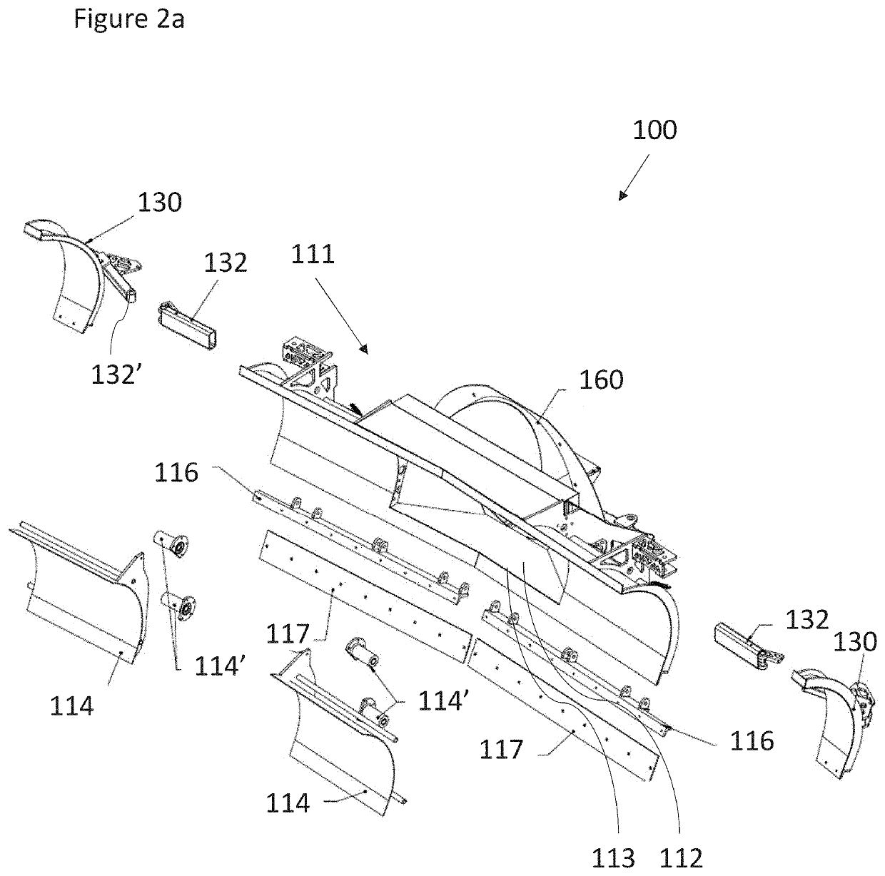 Snow plow-blower