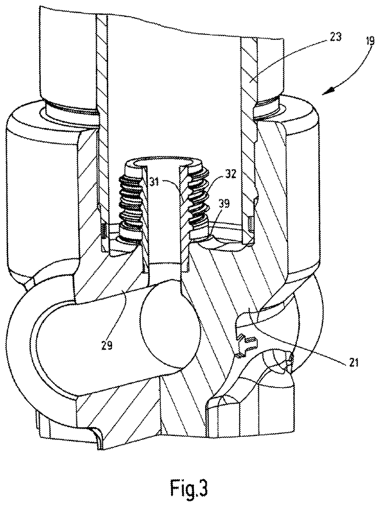 Filter device with coupling element