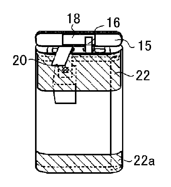 Terminal for sealed battery and manufacturing method therefor