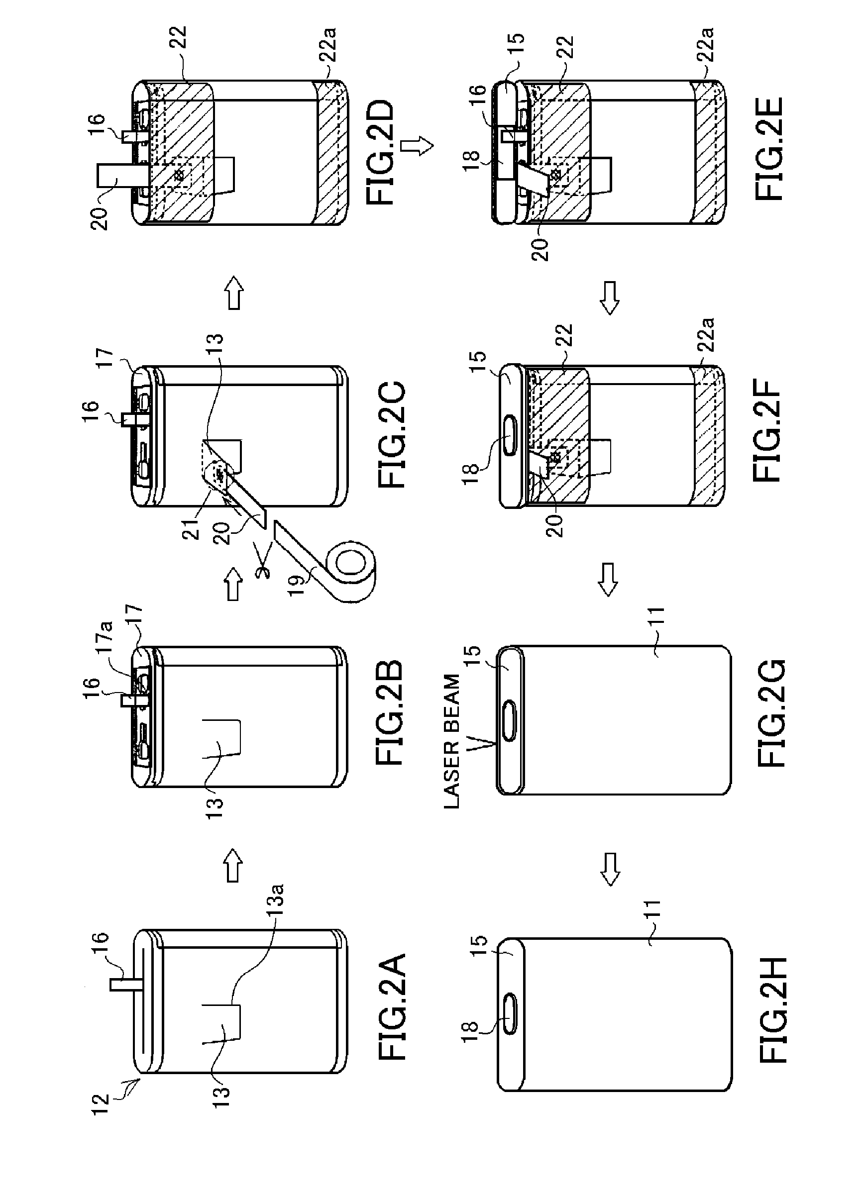 Terminal for sealed battery and manufacturing method therefor