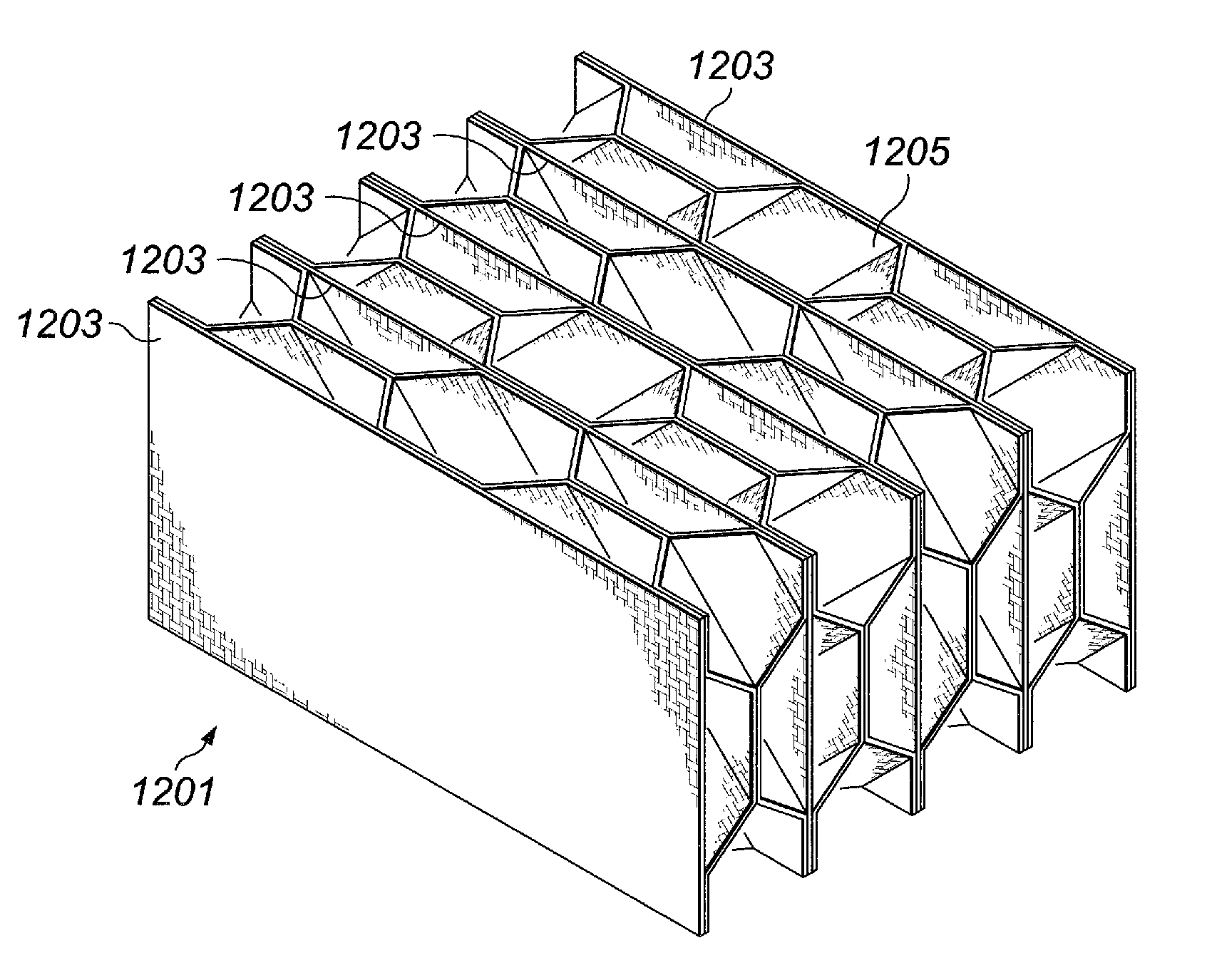 Optimized core for a structural assembly