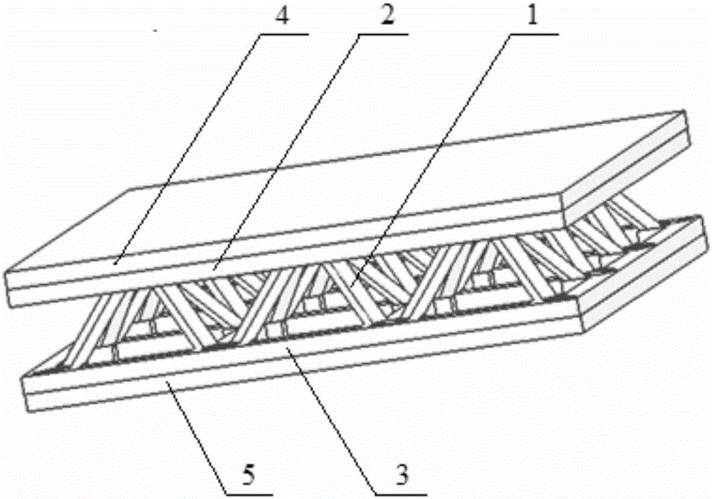 An integrally reinforced unidirectional fiber-reinforced composite lattice sandwich panel and its preparation method