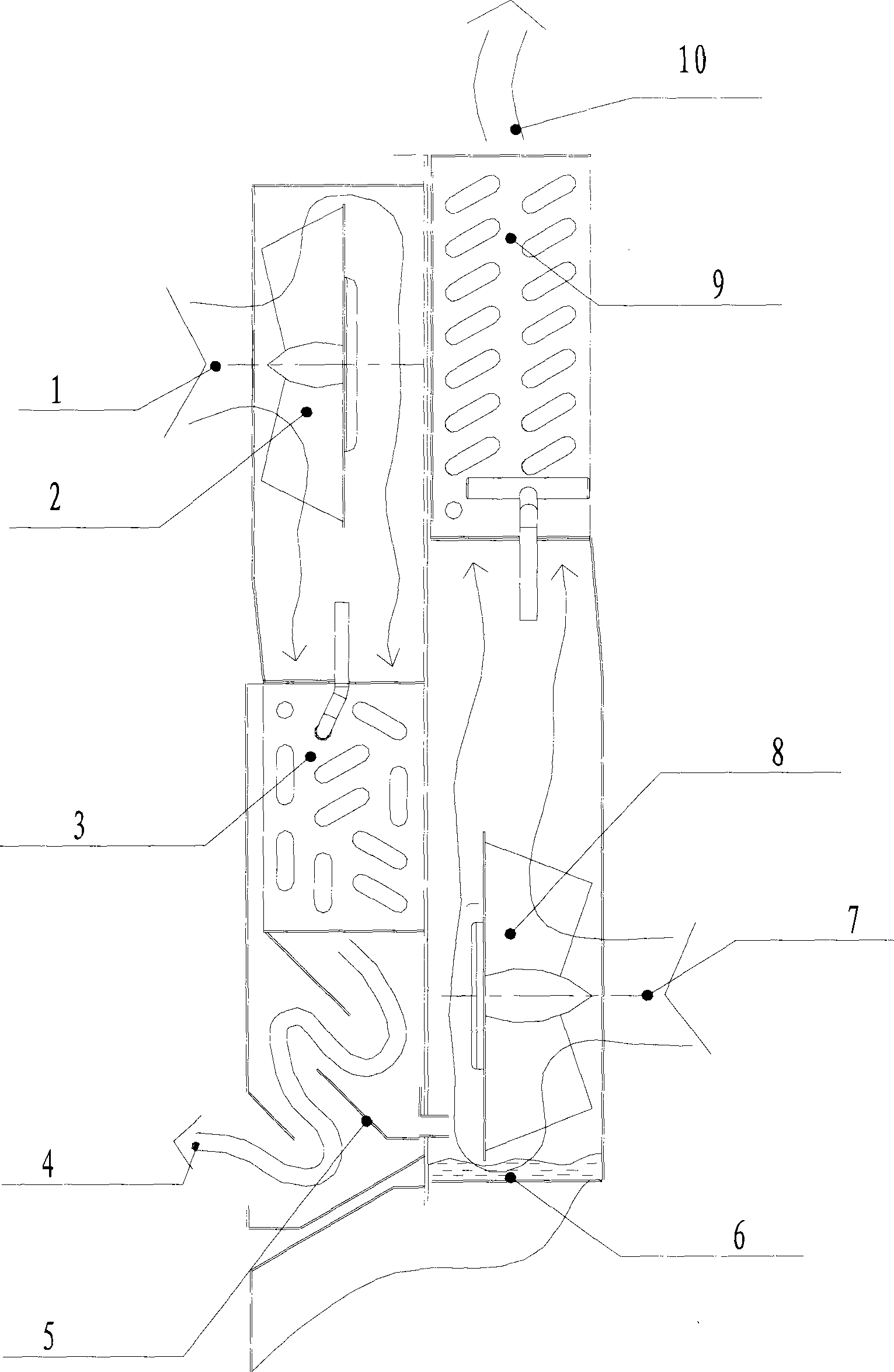 Self-volatilization system of evaporator condensation water