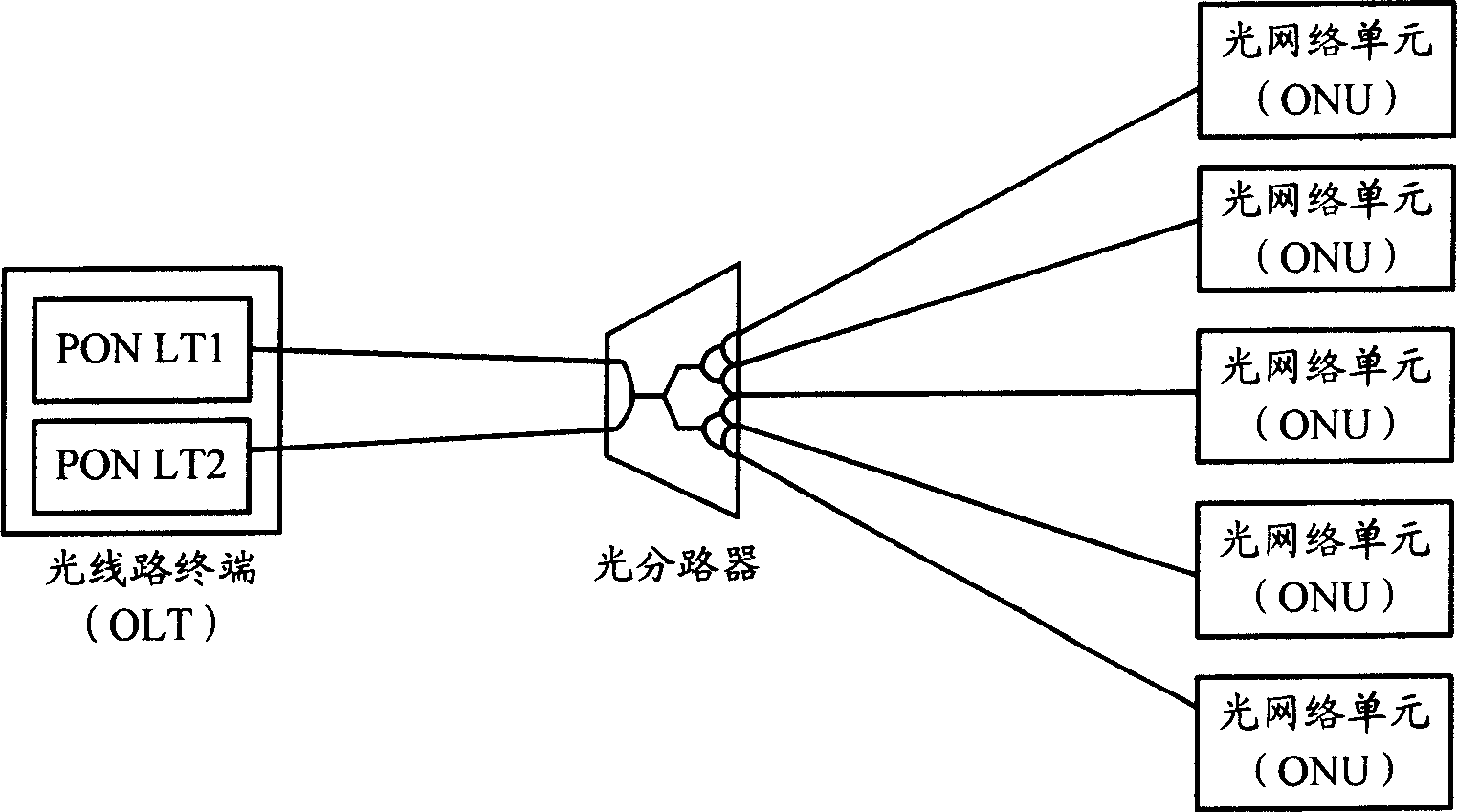 Optical splitter and passive optical network loop system