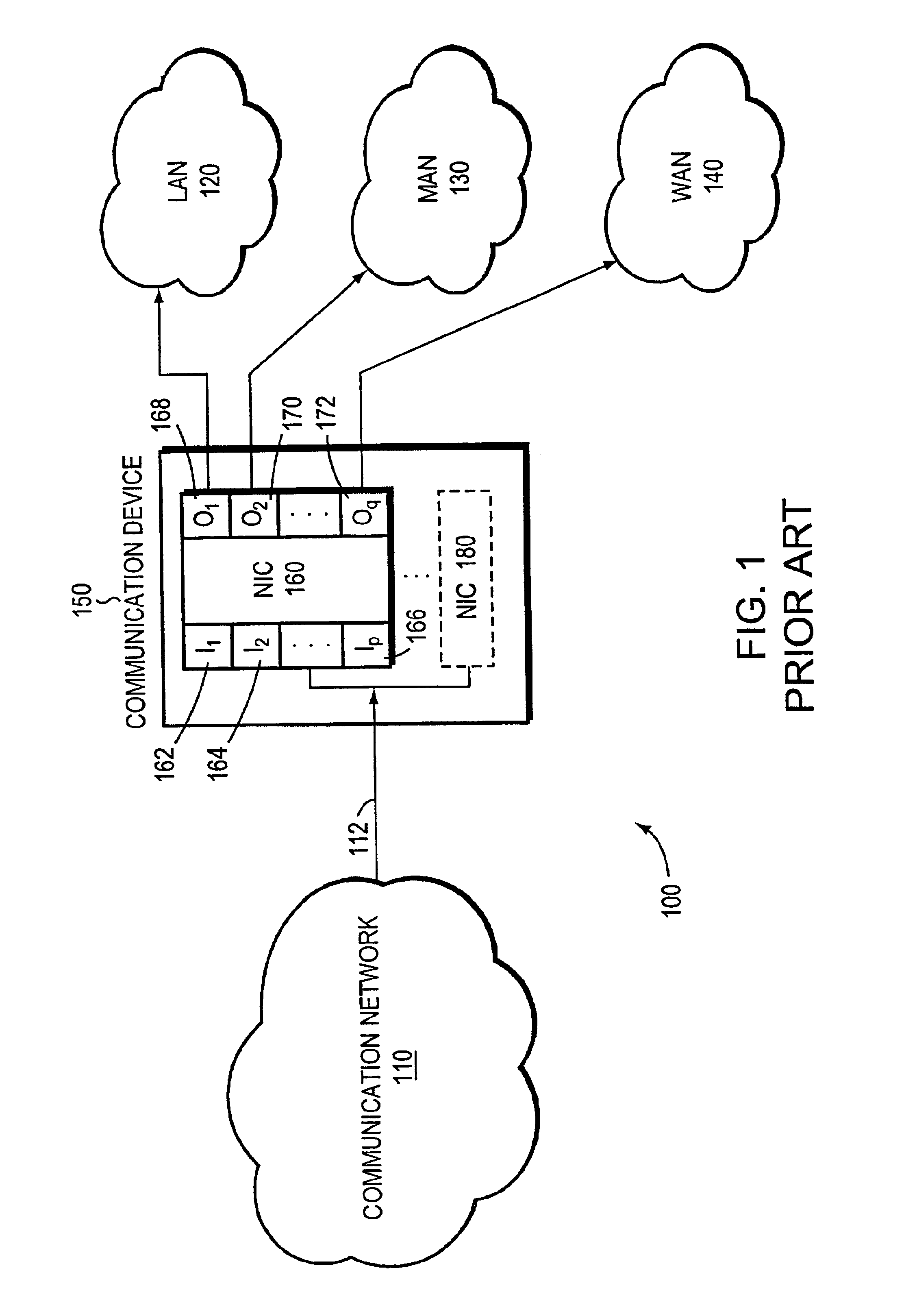Hierarchical output-queued packet-buffering system and method