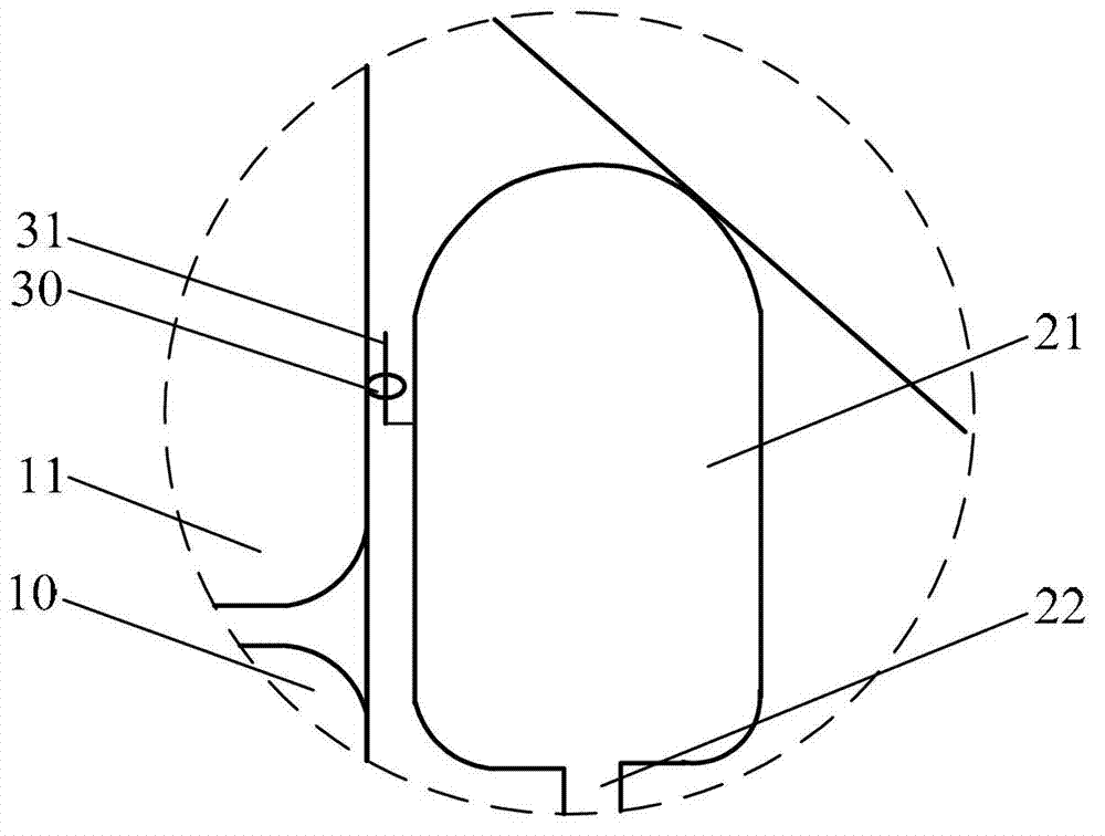 Liquid recoil type two-stage booster rocket body