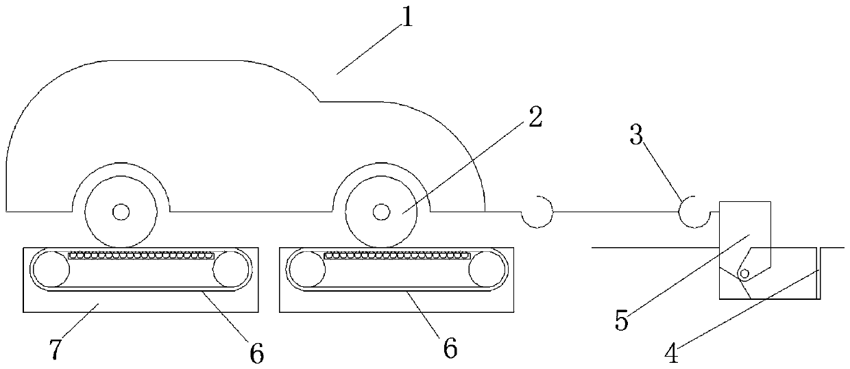 Plate reaction type automobile brake test device