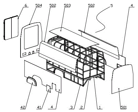 Anti-riot carriage structure and manufacturing method