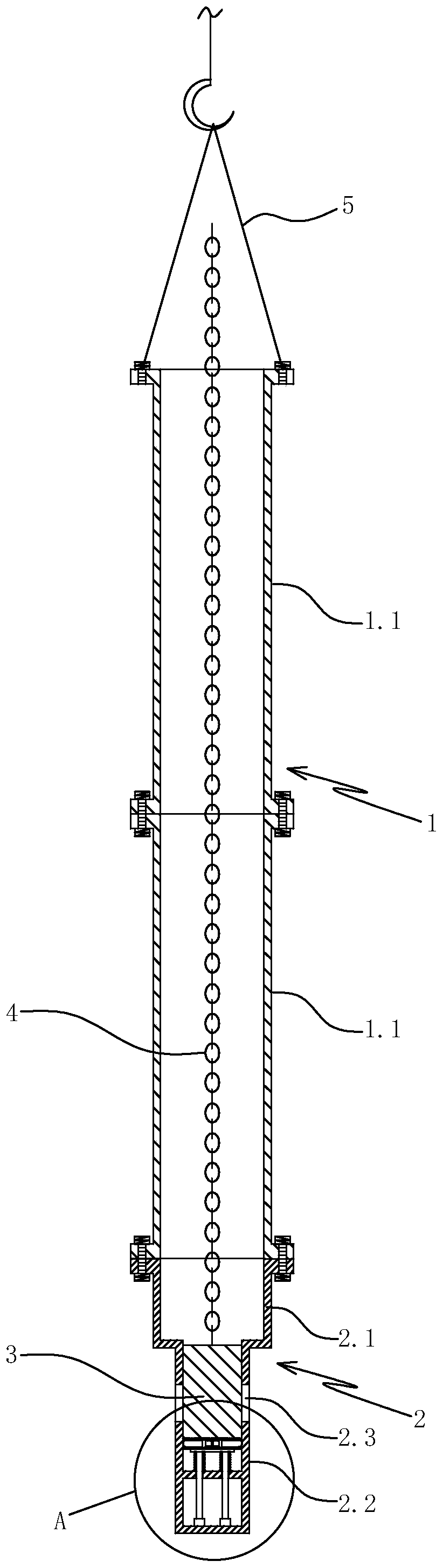 Deep cement soil slurry sampling device and method