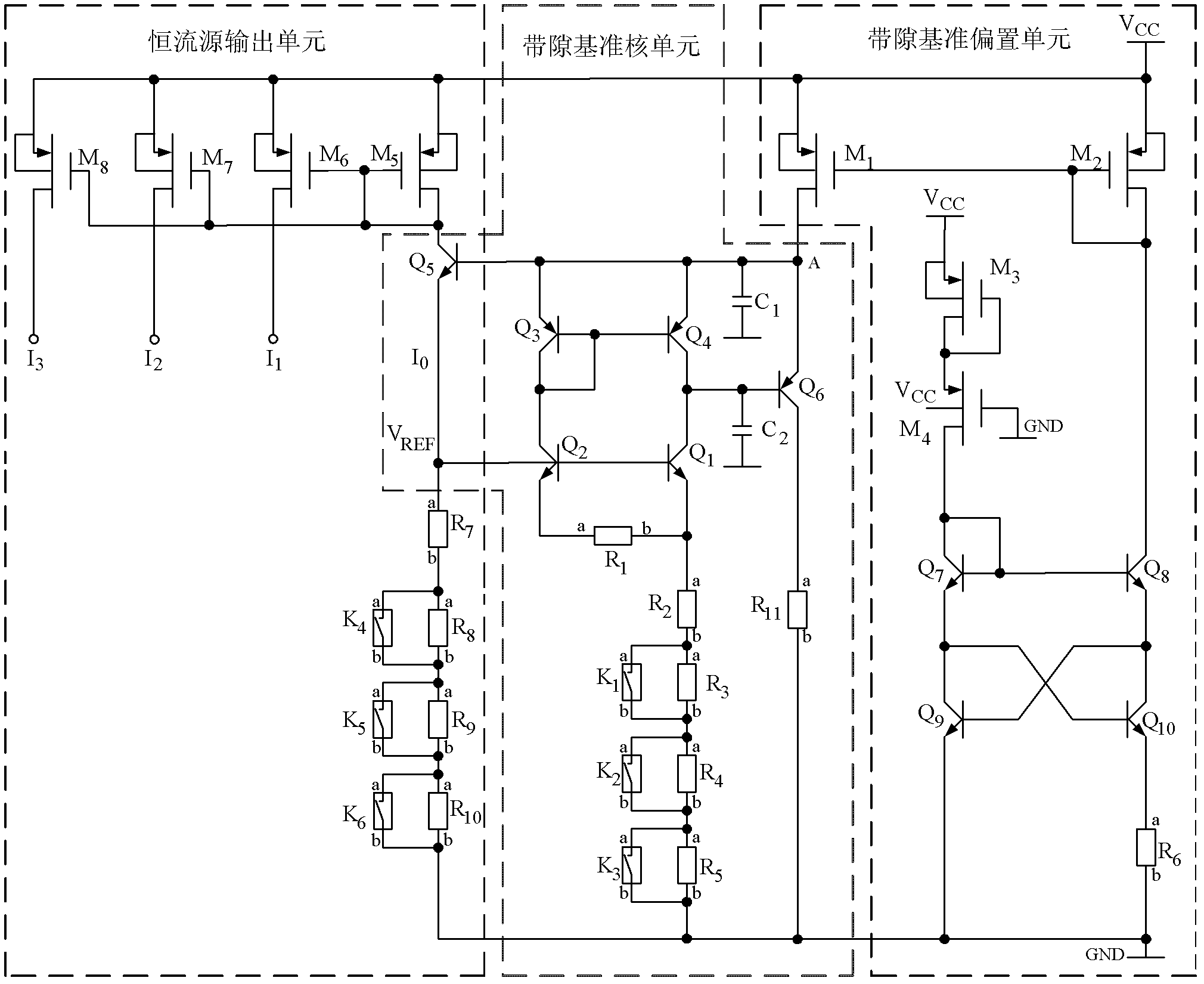 Constant current source circuit with band-gap reference function