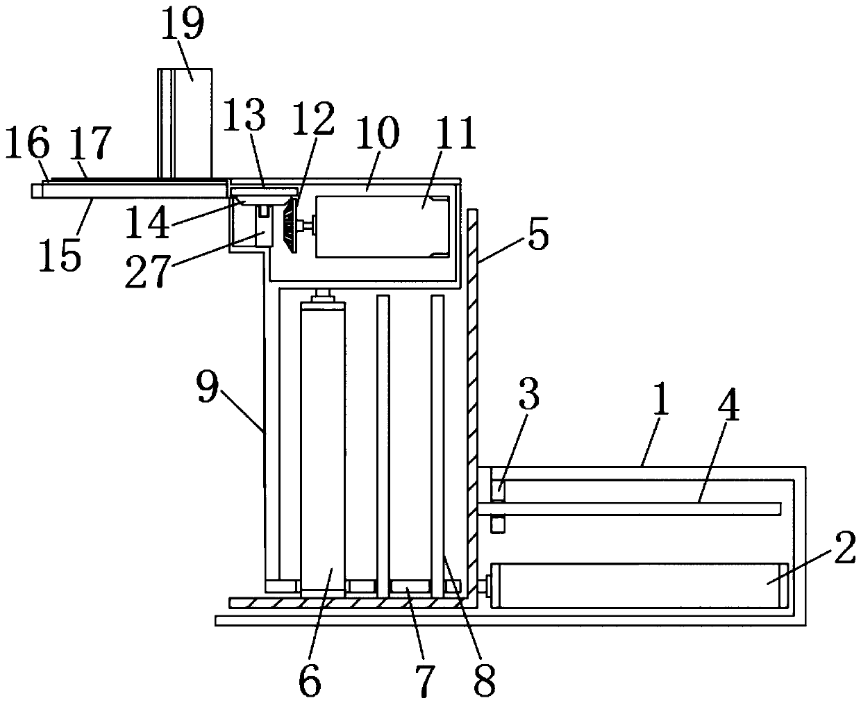 Die head accumulated material automatic-clearing mechanism during movement of plastic injection opening of blow molding machine