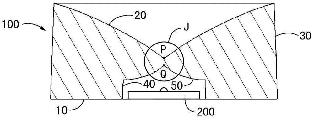 Lens and light-emitting device