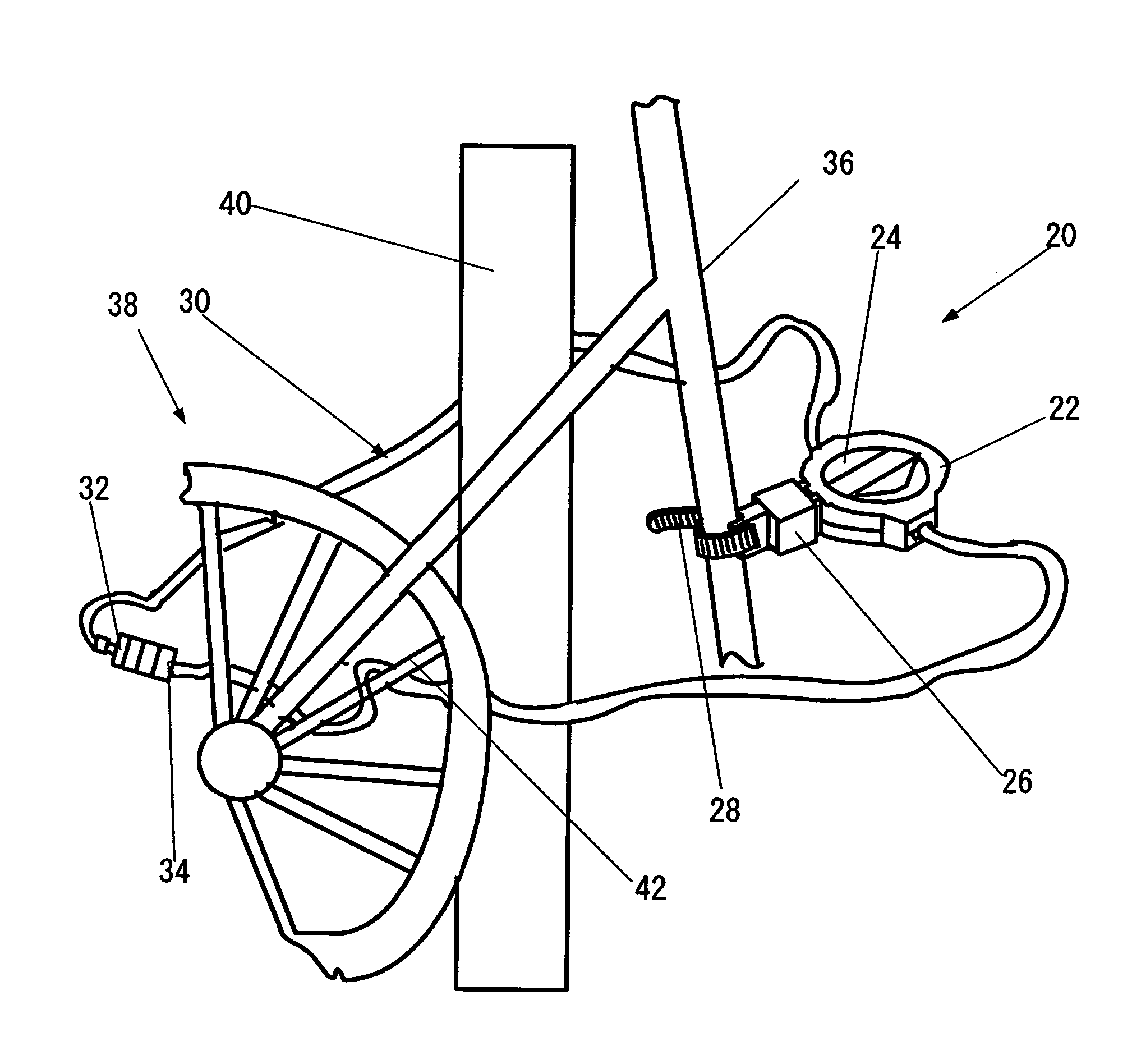 Anti-theft locking device with a flexible cable