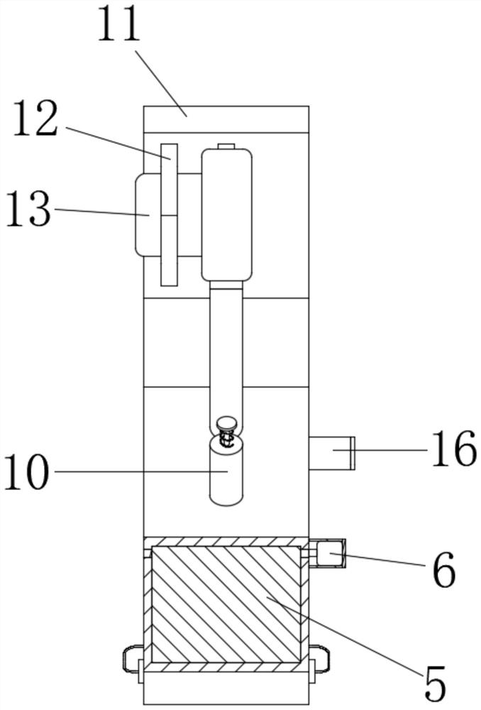 Waste gas treatment device for iron-containing steel scrap smelting