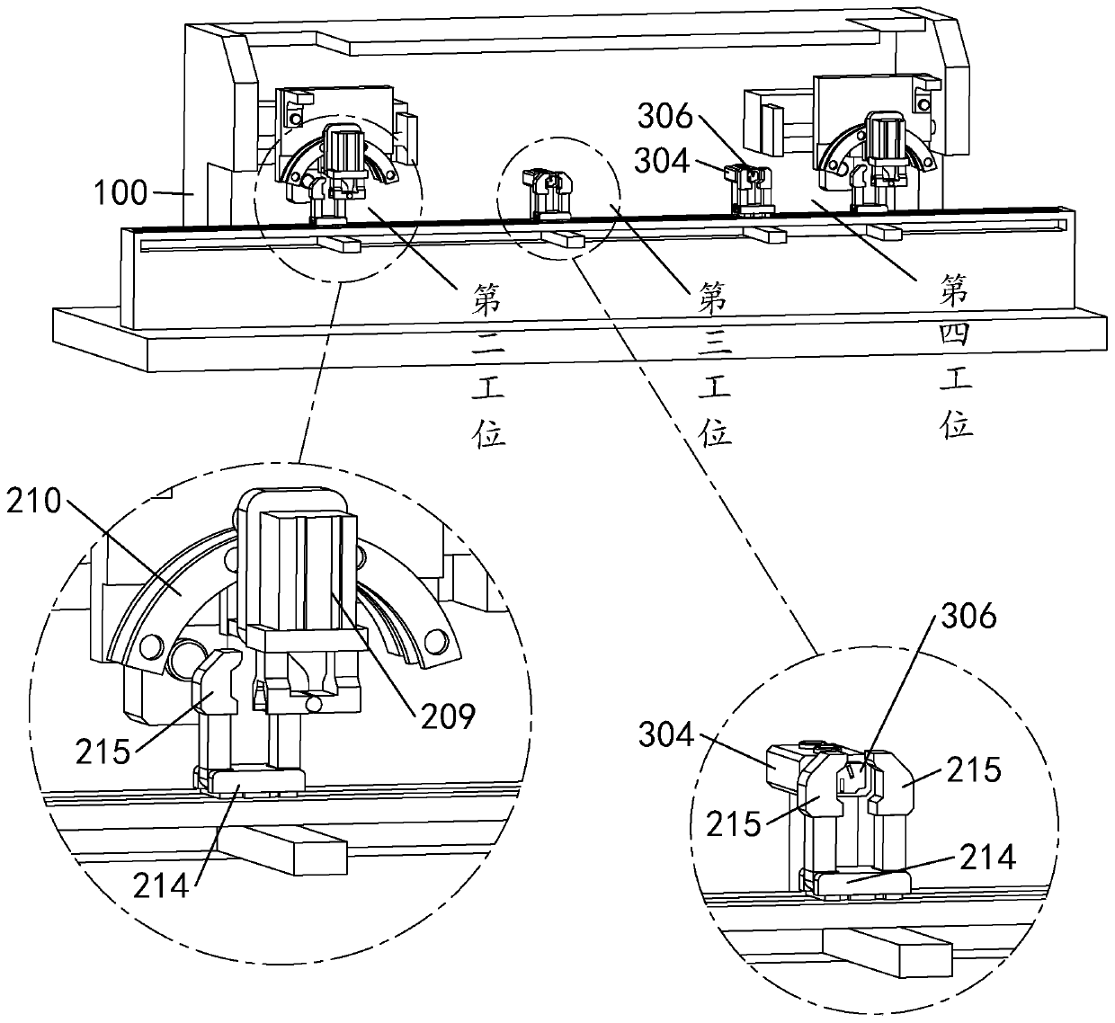 Correction-and-shaping-combined automatic pre-injection-molding integration device for power source lines