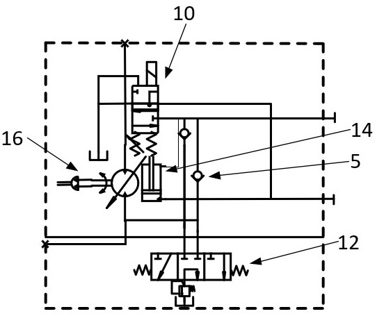 Hydraulic pump control double-motor transmission system