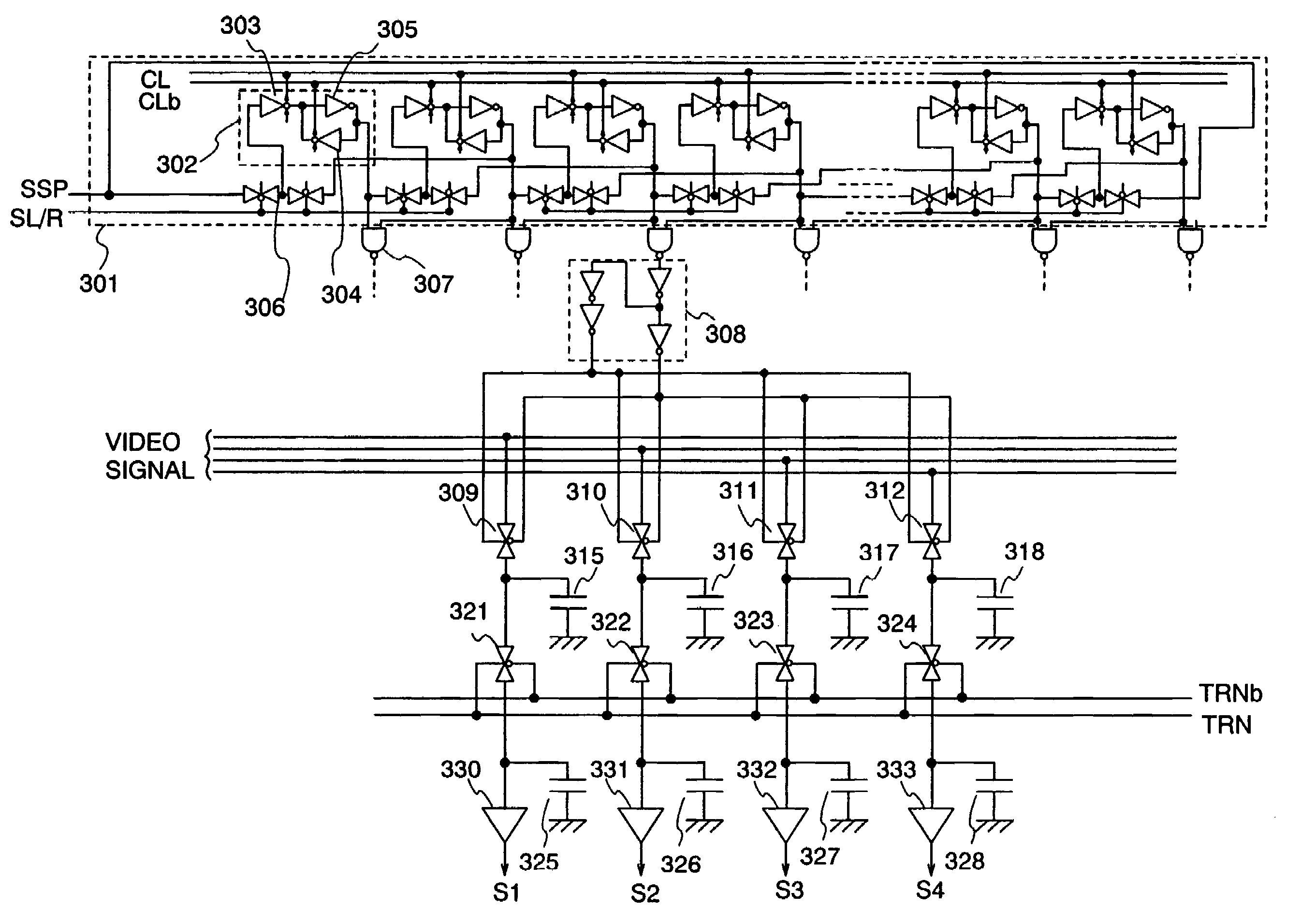 Source follower circuit or bootstrap circuit, driver circuit comprising such circuit, and display device comprising such driver circuit