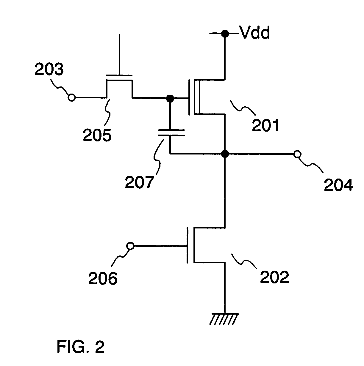 Source follower circuit or bootstrap circuit, driver circuit comprising such circuit, and display device comprising such driver circuit
