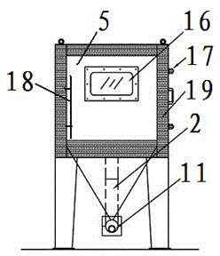 Sand and dust abrasion test device and test method for train motor insulation structure