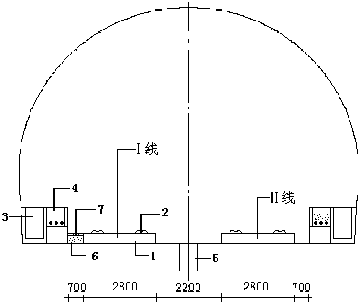 Logistical method for conveying ballastless tracks in twin-track tunnel in construction