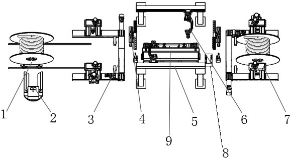 Full-automatic fixed-length cable taking machine system