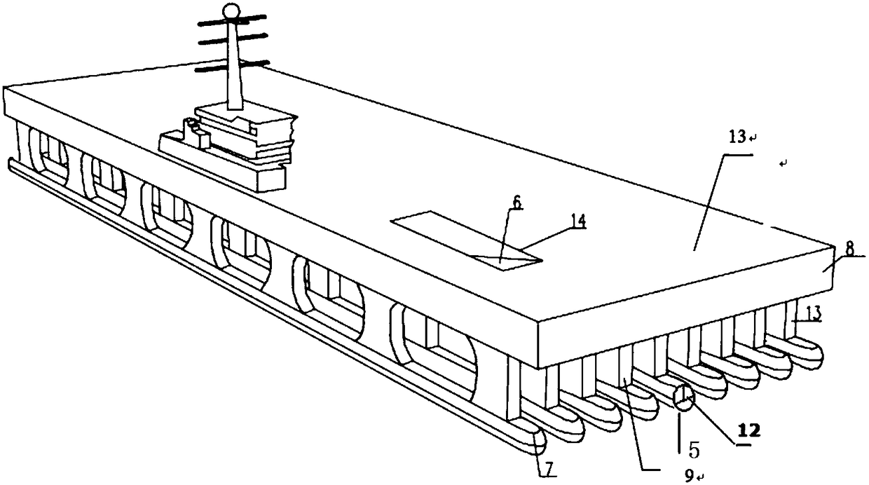 Multi-floating-body floating platform with dock