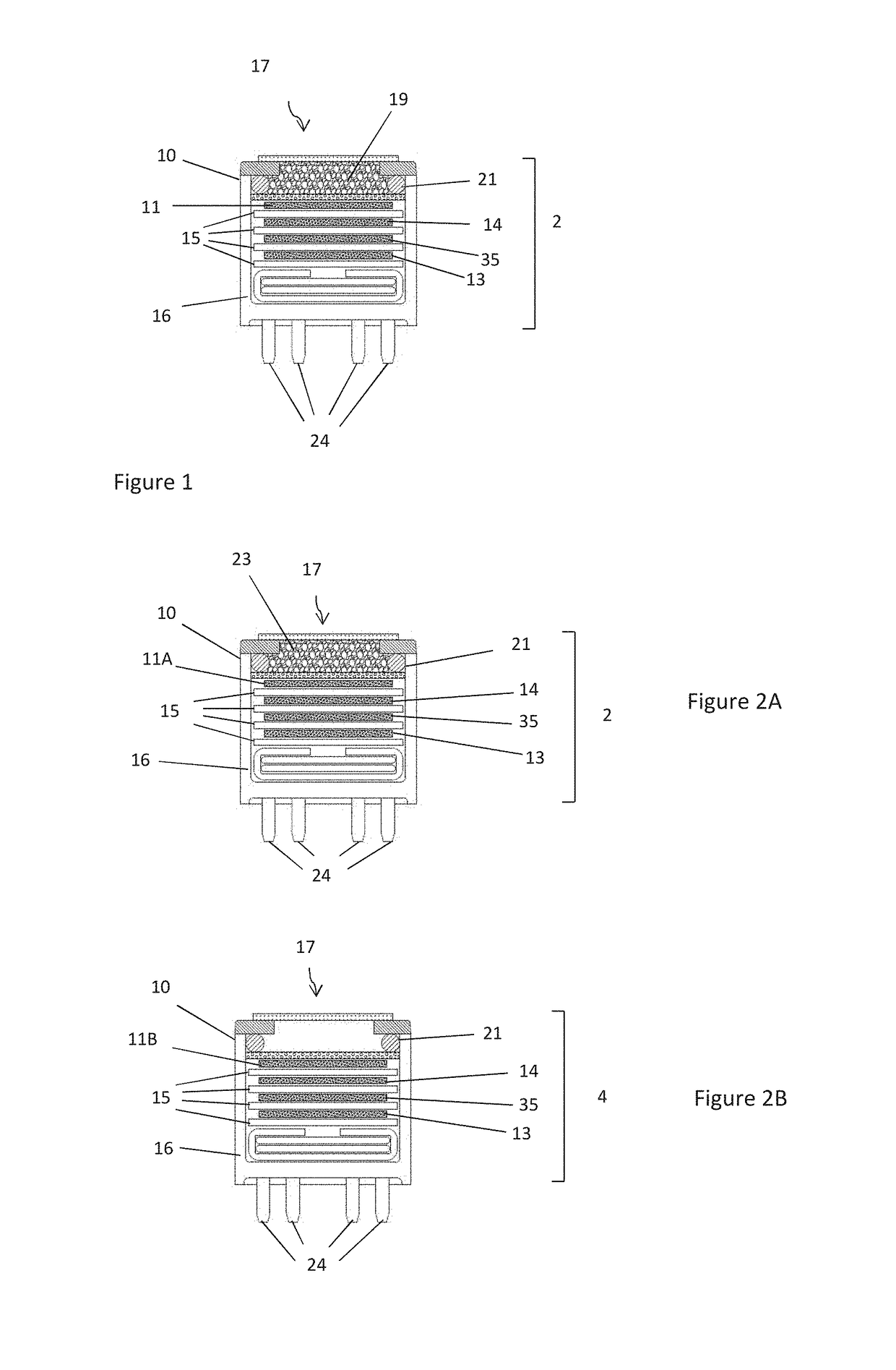 Electrochemical gas sensor, filter and methods