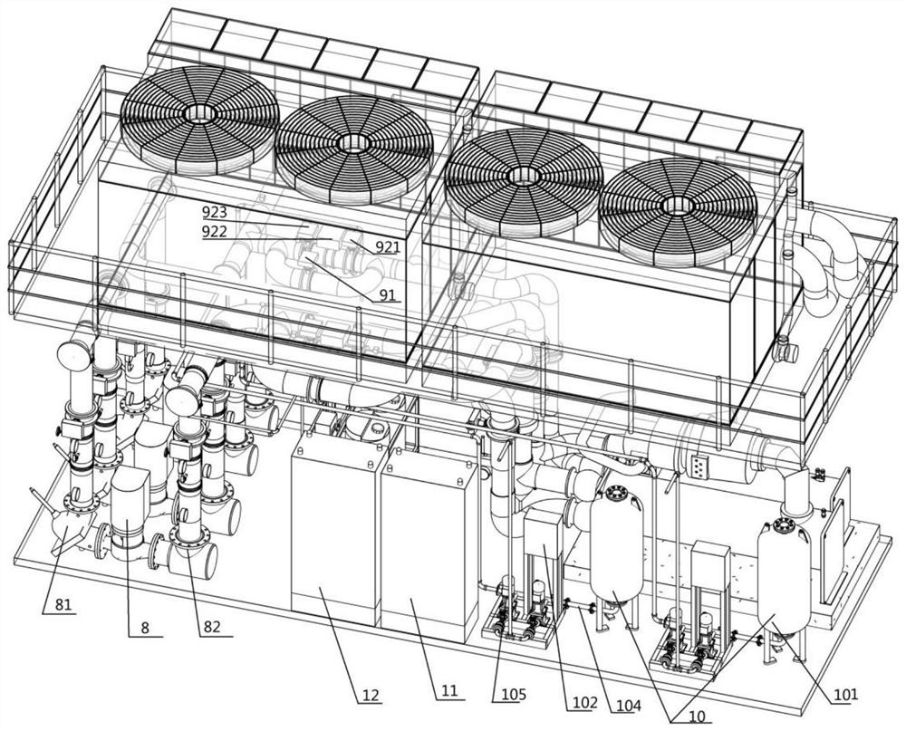 Container type refrigeration station