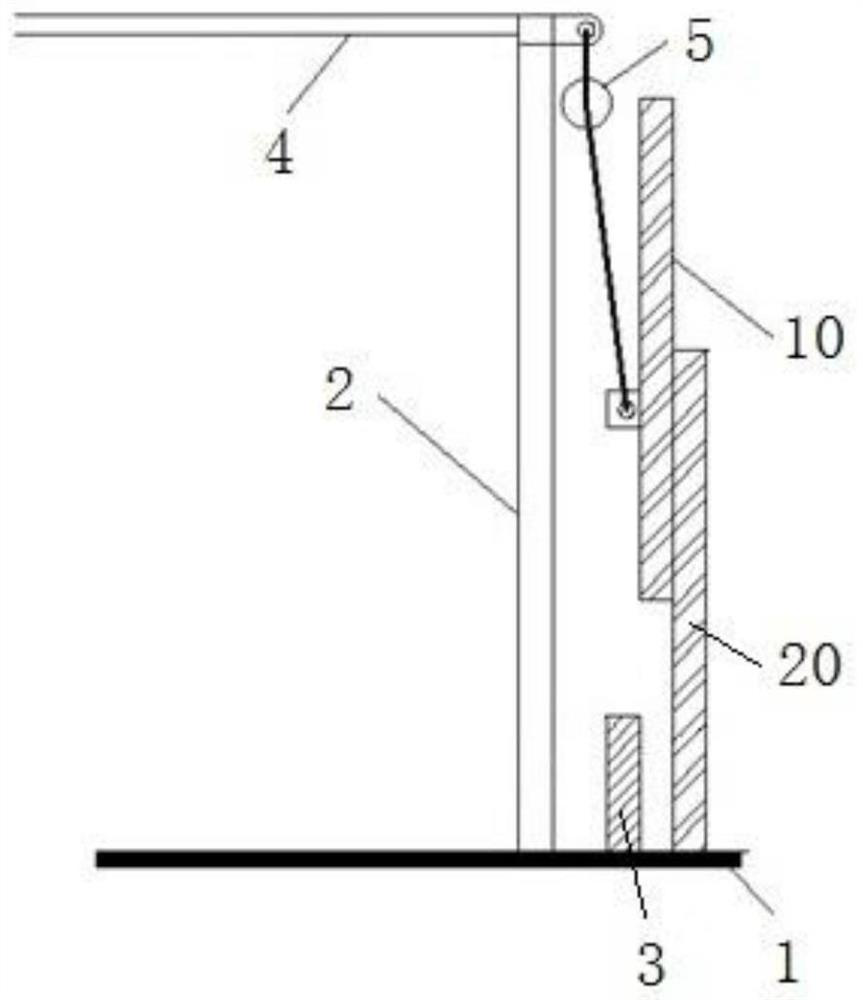 Large standing tower inverted installation device and inverted construction method