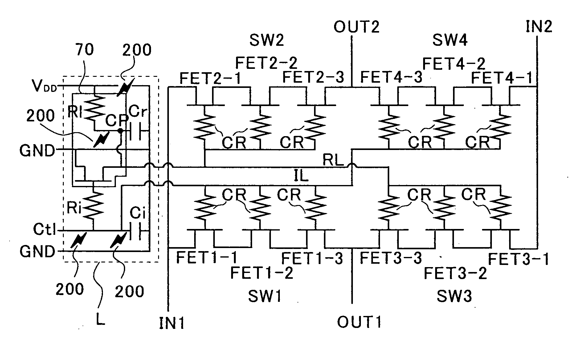 Compound semiconductor switching circuit device