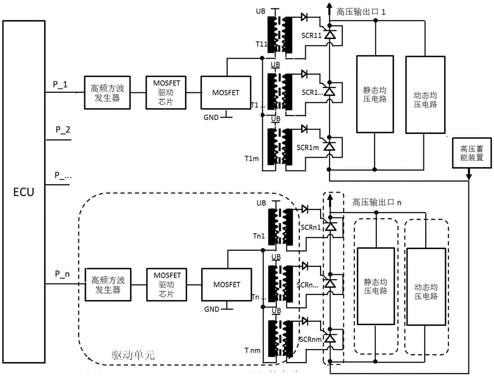 High-voltage shunt circuit for ignition system