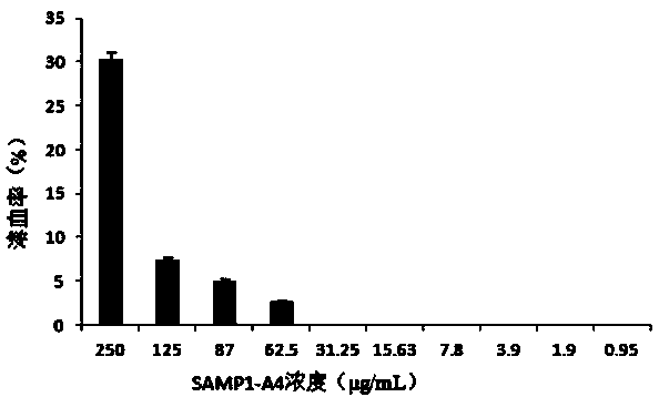 Novel broad-spectrum antimicrobial peptide SAMP1-A4 and preparing method thereof