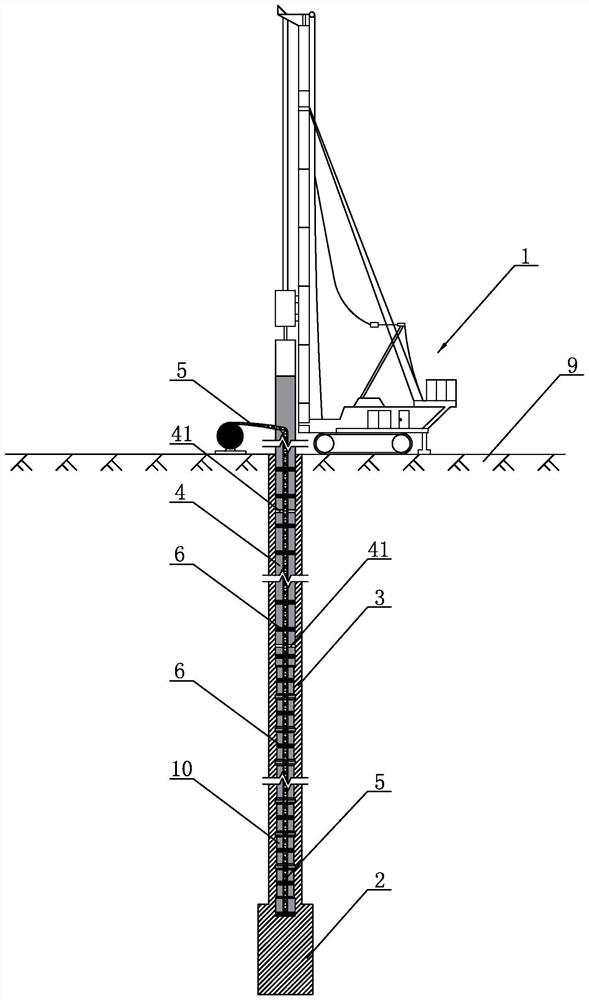 Construction method of static drilling root planting drainage pile