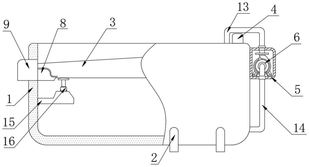 Easy-to-clean filtering device for water pollution impurities