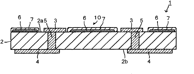 Substrate for mounting light-emitting element, production process thereof and light-emitting device